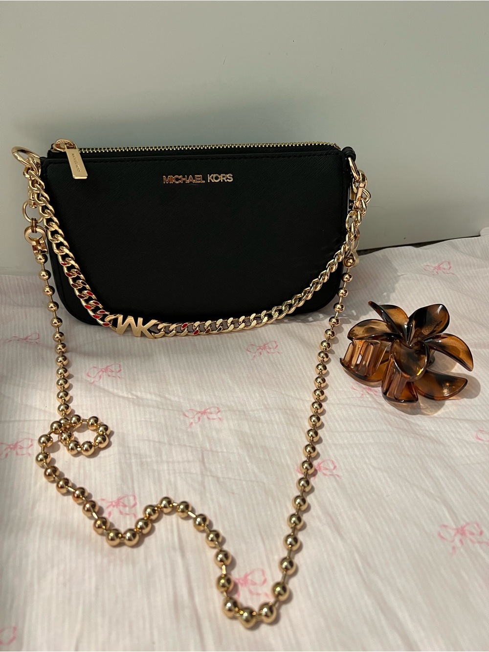Michael Kors Jet Black SM Pouchette - Picture 5 of 10